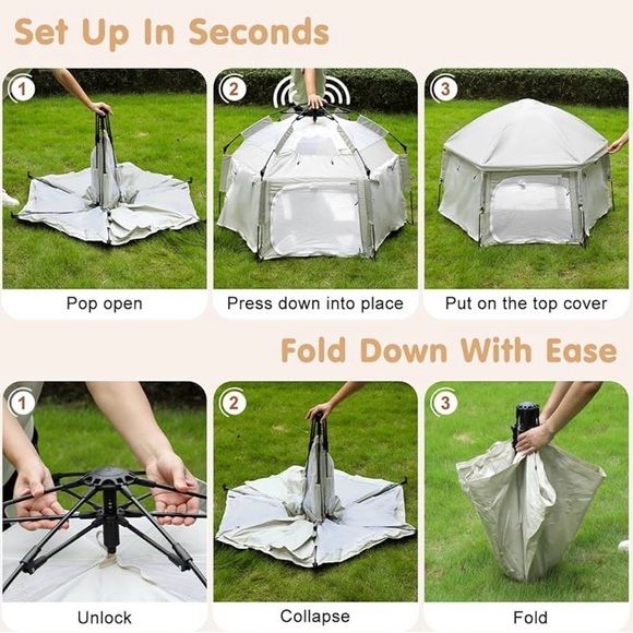 Portable Toddler Playpen / Tent Removable Indoor and Outdoor with Travel Bag, - Picture 8 of 15